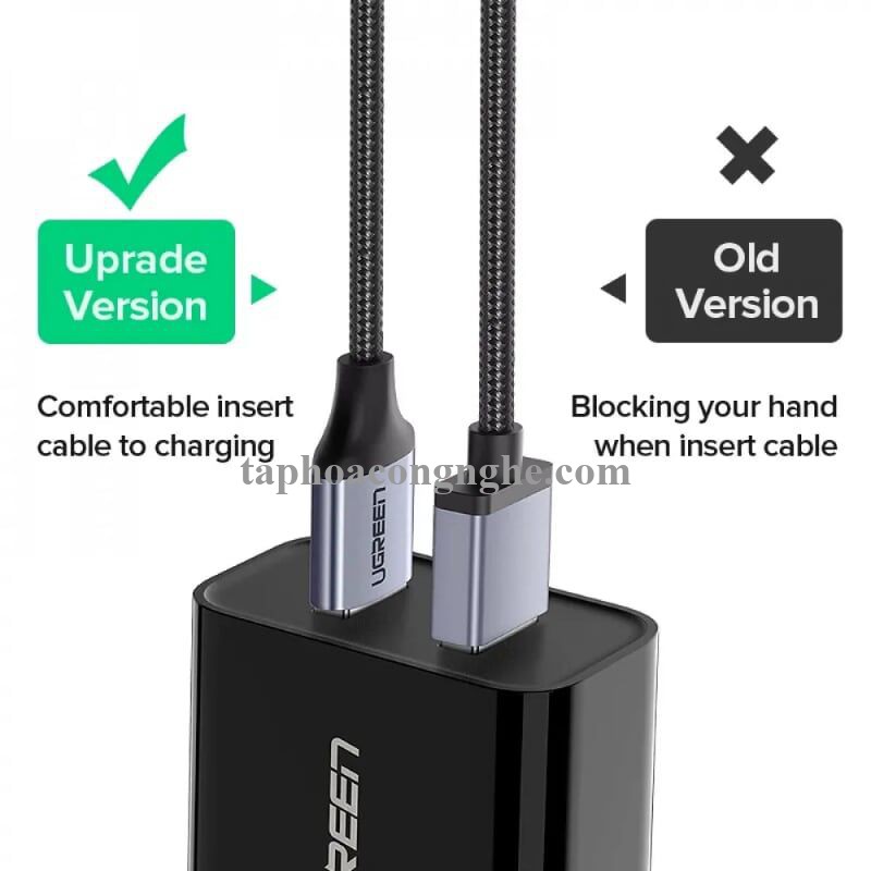 Ugreen 60150 0.5m Cáp micro usb 2.0 bọc nhôm chống nhiễu US290 30060150